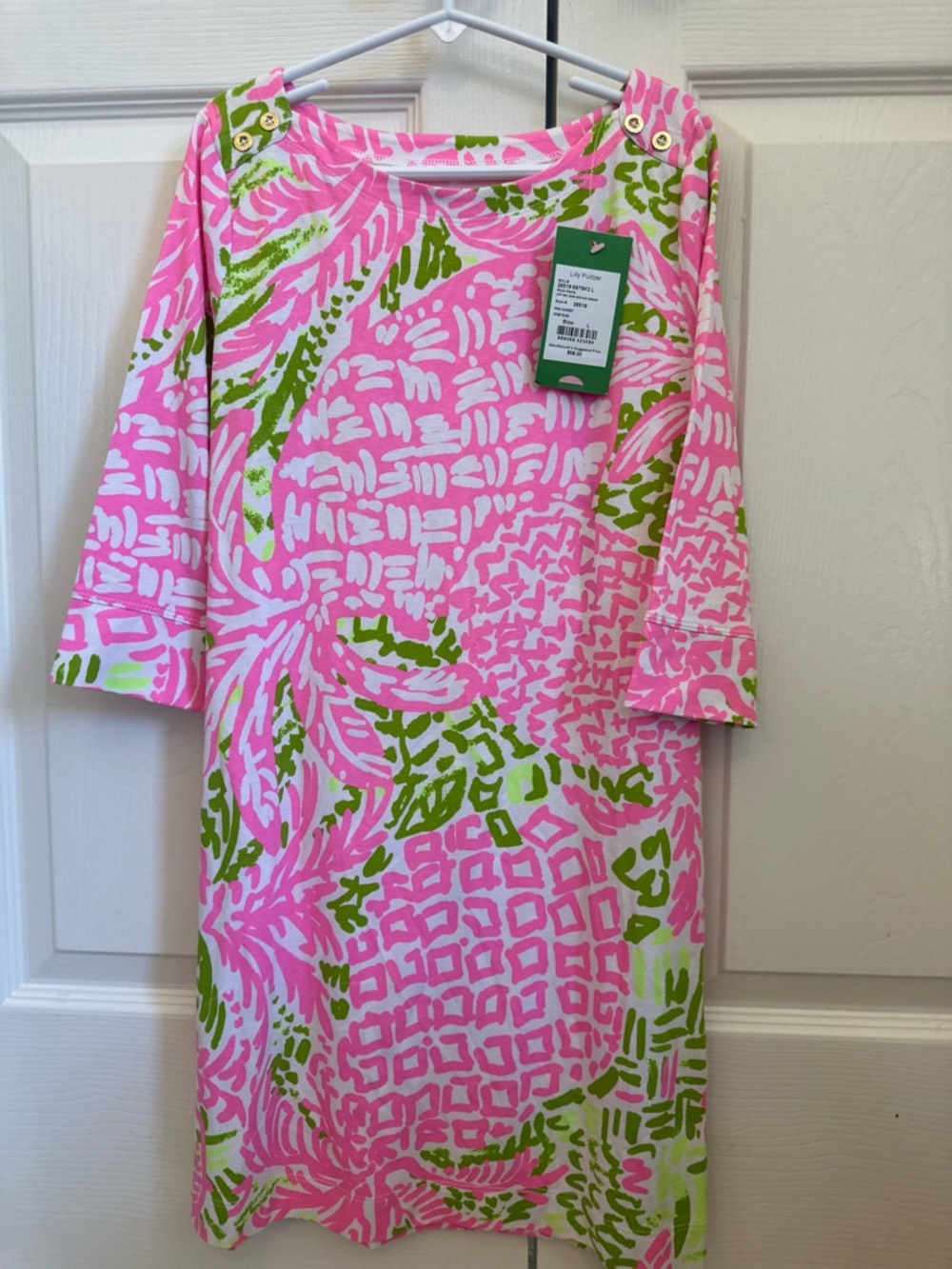 NWT Lilly Pulitzer Girls sophie dress pink sunset home slice large 8/10